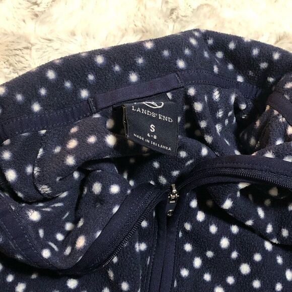 Bundle of 2 Land’s End 1/4 zip fleece pullovers size S 6/8 - Picture 3 of 10